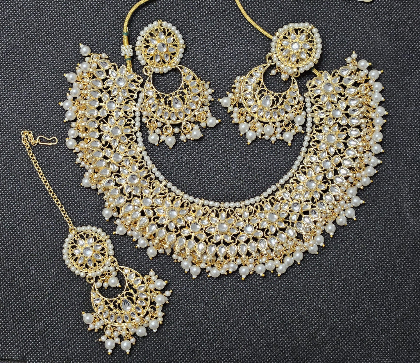 Traditional Handcrafted Faux Kundan Pearl Studded Bridal Sets