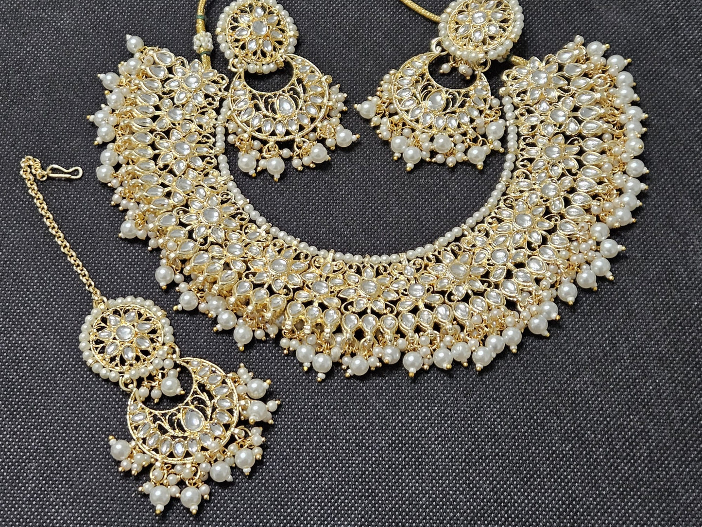 Traditional Handcrafted Faux Kundan Pearl Studded Bridal Sets