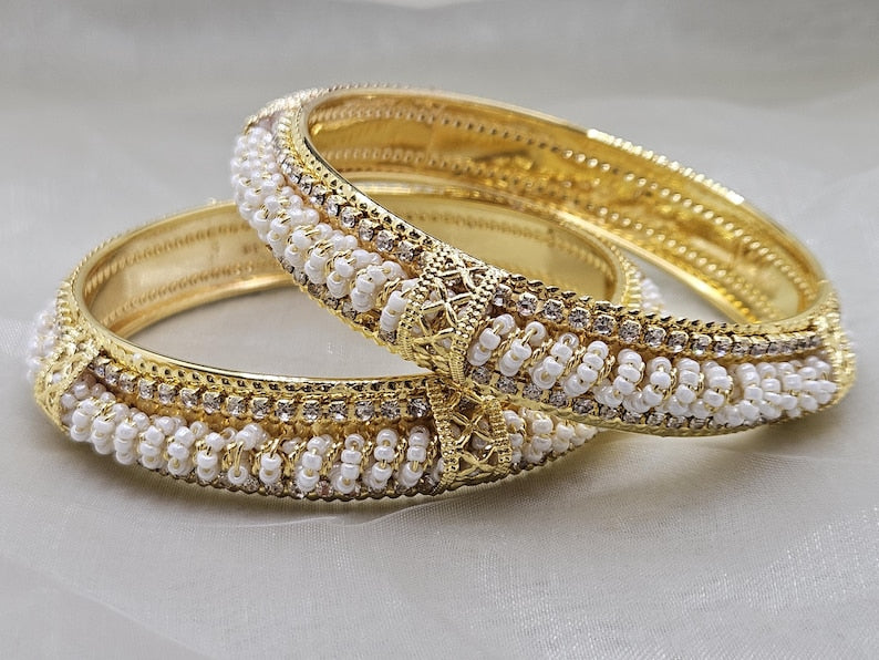 Indian Desi Bollywood Style Jewellery Pearls Stones Bangles