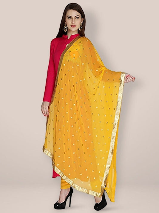 Embroidered Chiffon Dupatta Indian Wedding Accessories