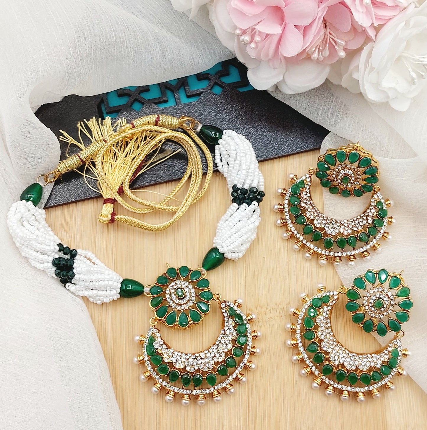 Gold Plated Stones Choker Necklace Sets Polki Styles Gifts