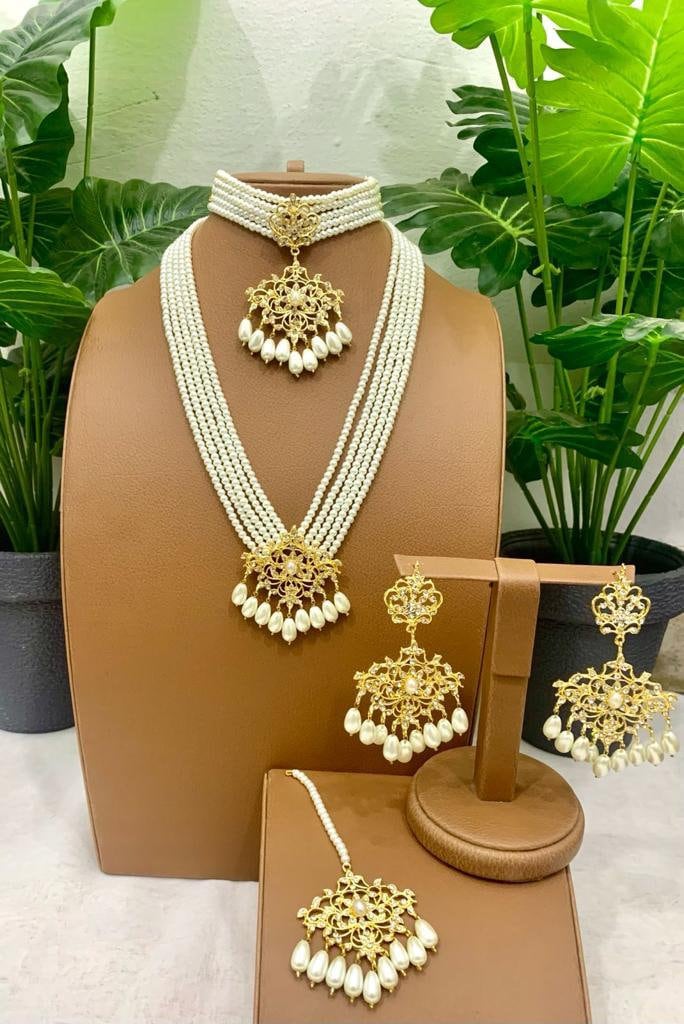 Bridal Jewellery Sets Gold Farshi Kundan Style Full Wedding Sets