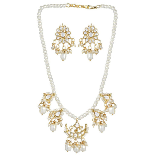 White Pearls Pendant Set for Women Indian Jewellery Sets