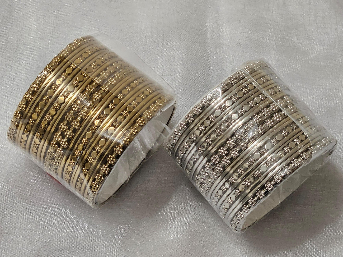 Bollywood Style Jewellery Gold and Silver Base Fancy Bangles