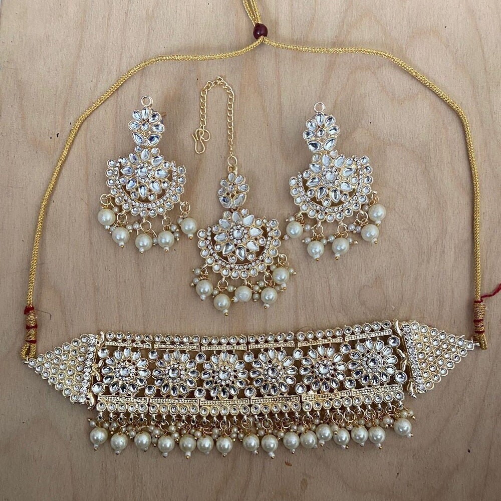 Indian Wedding Jewellery Choker Necklace Sets Pearls