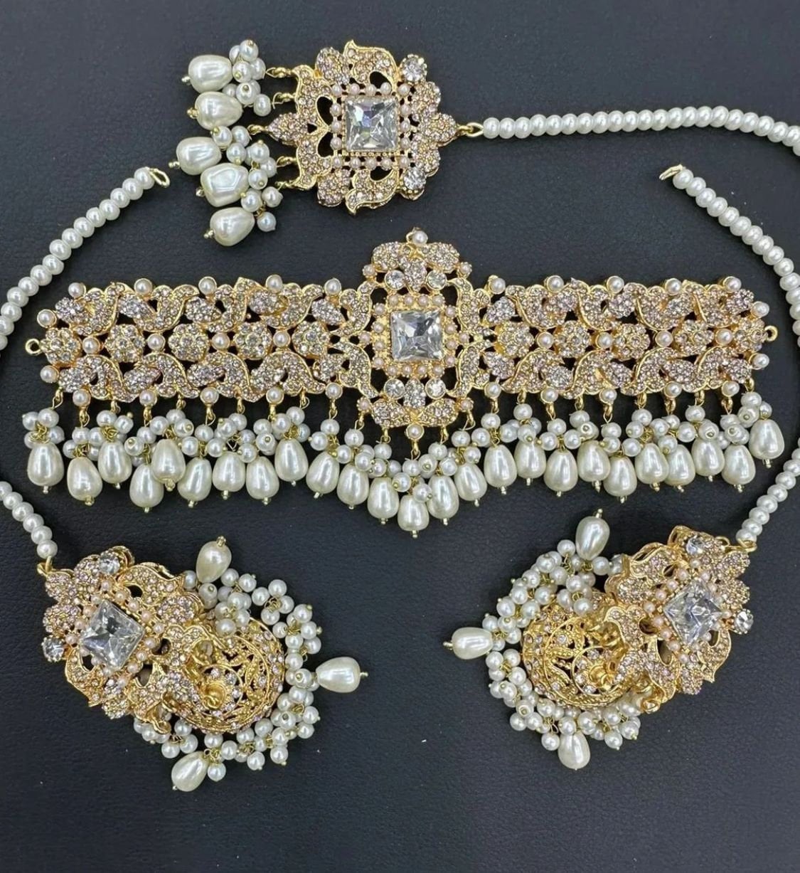 Indian Pakistani Bridal Full Jewellery Sets Jhumka Tikka