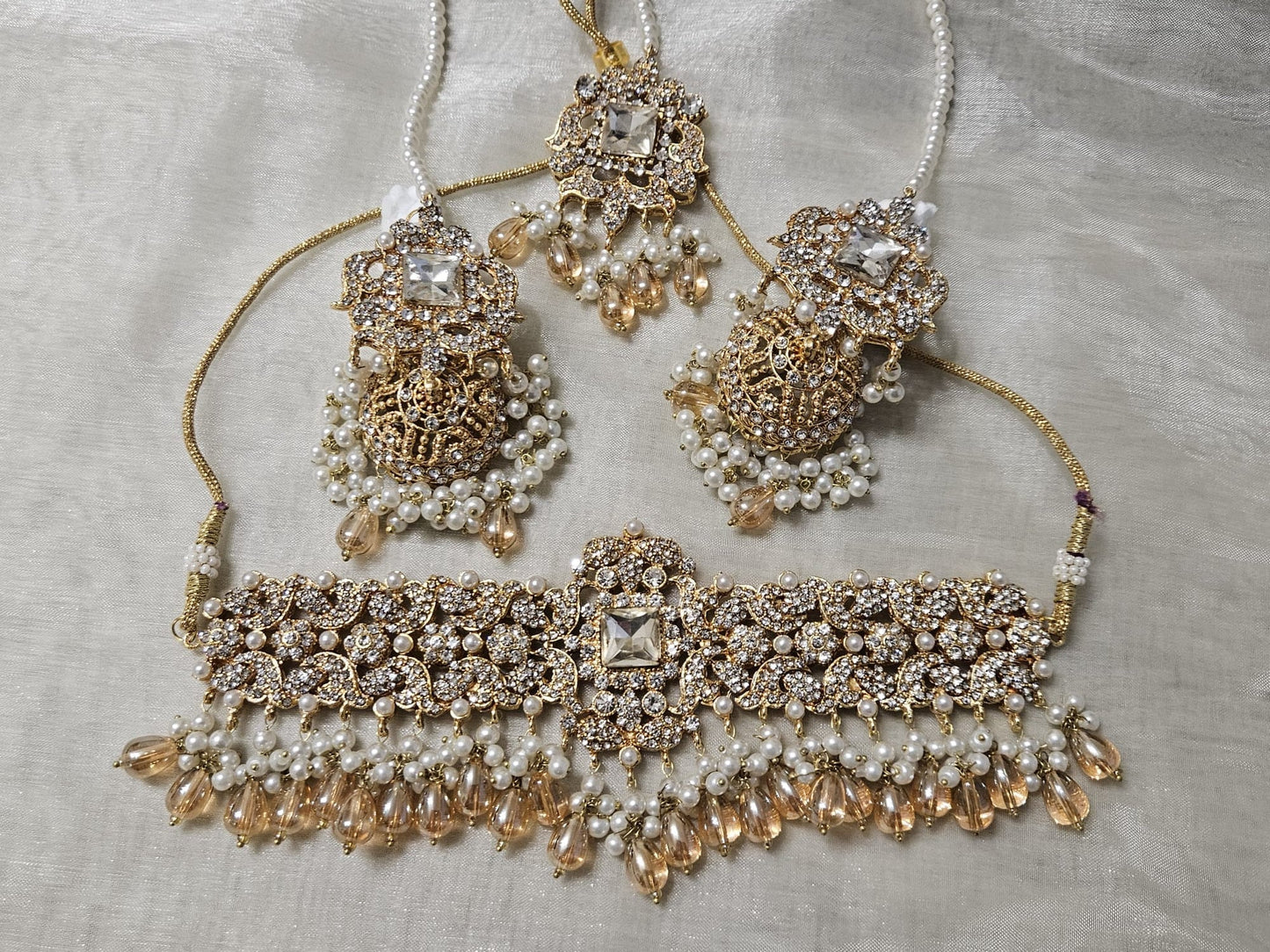 Indian Pakistani Bridal Full Jewellery Sets Jhumka Tikka