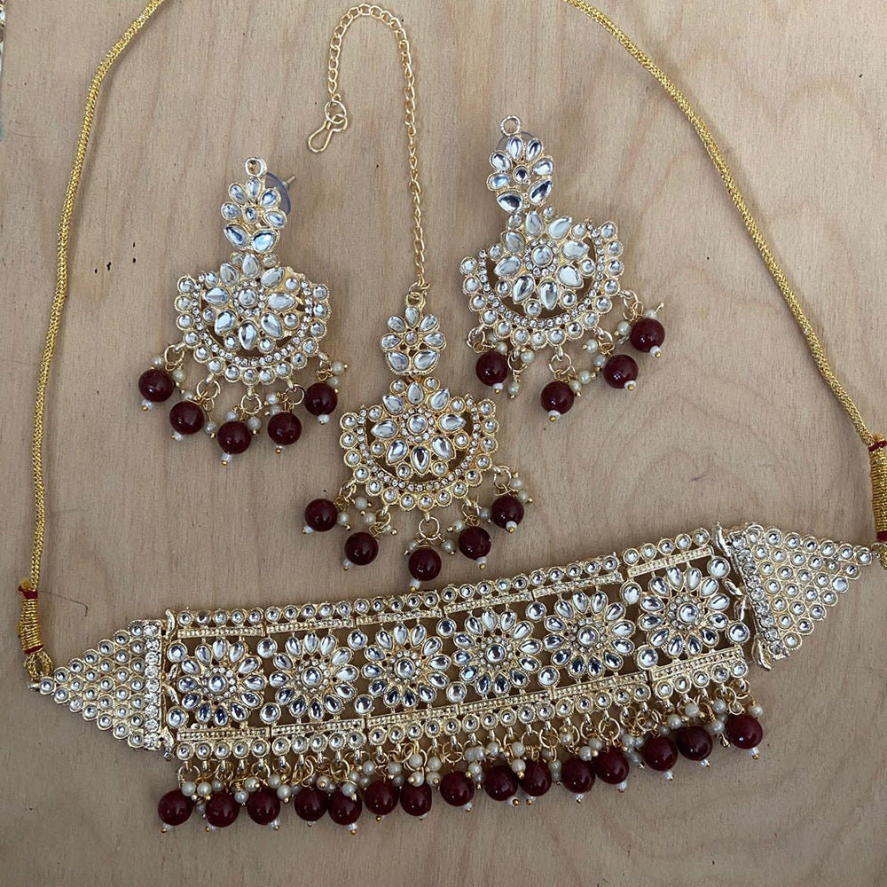 Indian Wedding Jewellery Choker Necklace Sets Pearls