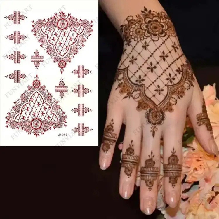 Instant Henna Mehndi Waterproof Temprory Tattos Fashion Stickers