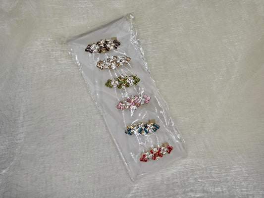 Fancy Hijab Scarf Multicolour Stones Safety Pins Brooch