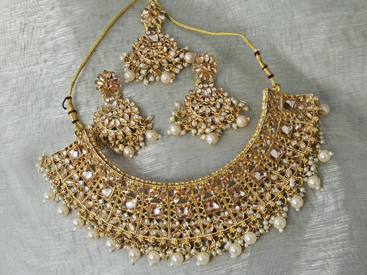 India Art Gold Plated AD Stone Wedding Jewellery Full Set