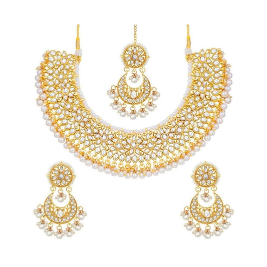 Traditional Handcrafted Faux Kundan Pearl Studded Bridal Sets