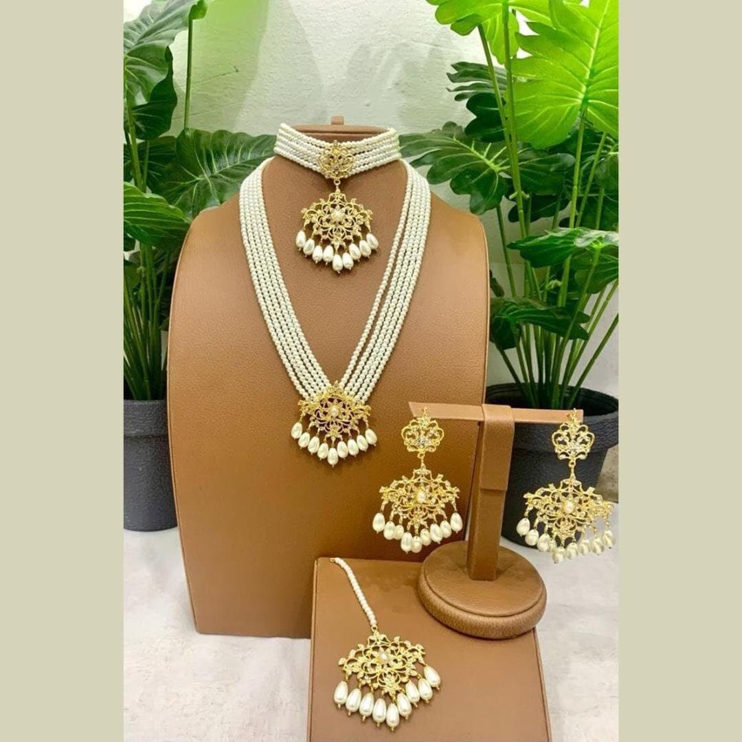 Bridal Jewellery Sets Gold Farshi Kundan Style Full Wedding Sets